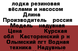 лодка резиновая c вёслами и насосом › Длина ­ 2 › Производитель ­ россия › Модель ­ надувная › Цена ­ 3 000 - Курская обл., Касторенский р-н, Олымский пгт Водная техника » Надувные лодки   . Курская обл.